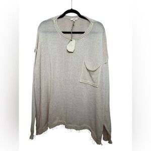 Easel Cream Knit Sweater Pullover - Size Medium BX1